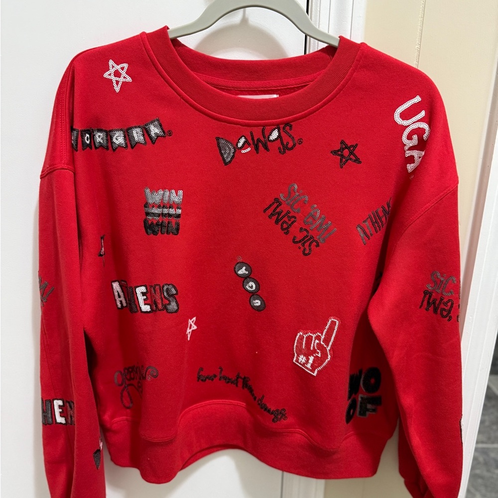 Red Graphic Women's Sweater